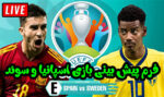 فرم پیش بینی بازی اسپانیا و سوئد یورو 2020 با بونوس رایگان